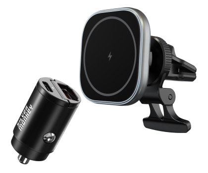Uchwyt do smartfonów Silver Monkey Uchwyt MagSafe 15W + Ładowarka samochodowa USB 30W